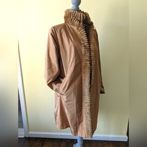 NWT Reversible faux fur coat sz L